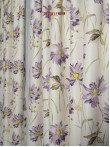Draperie saten model flori ivoire,lila Draperie saten model flori ivoire,lila