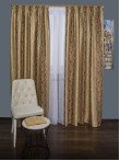 Draperie satin crem,maro