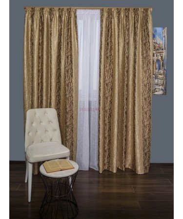 Draperie satin crem,maro Draperie satin crem,maro