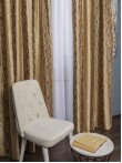 Draperie satin crem,maro