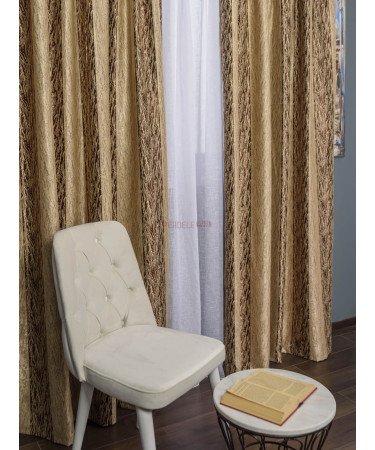 Draperie satin crem,maro Draperie satin crem,maro