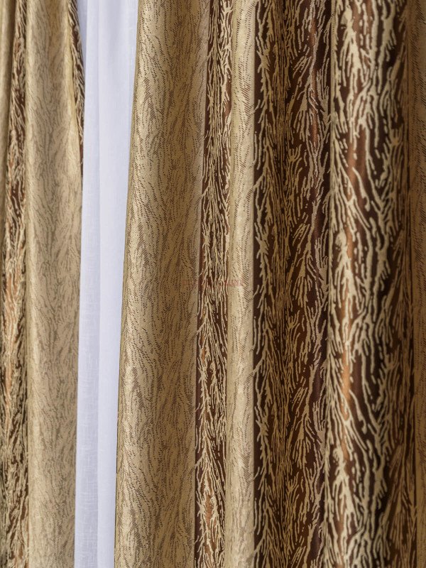 Draperie satin crem,maro