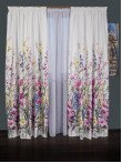 Draperie satin flori multicolore