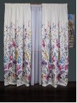 Draperie satin flori multicolore