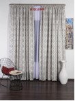 Draperie satin gri/crem