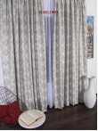 Draperie satin gri/crem