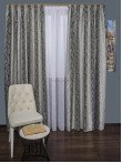 Draperie satin gri,negru