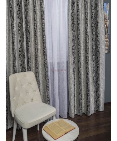 Draperie satin gri,negru Draperie satin gri,negru