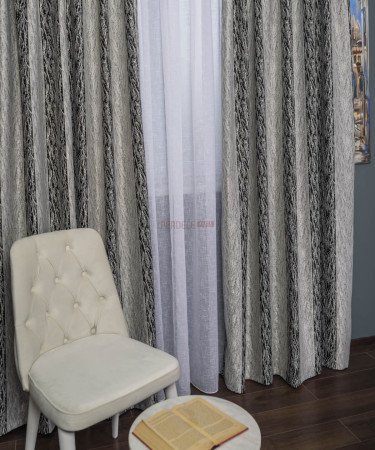 Draperie satin gri,negru Draperie satin gri,negru