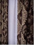 Draperie satin maro/auriu model baroc Draperie satin maro/auriu model baroc