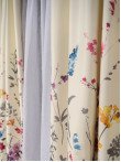 Draperie satin model flori multicolore