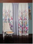 Draperie satin model flori multicolore