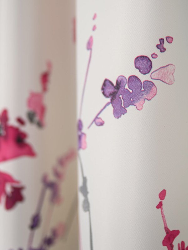 Draperie satin model flori multicolore