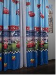 Draperie satin model pentru copii cu masini Cars