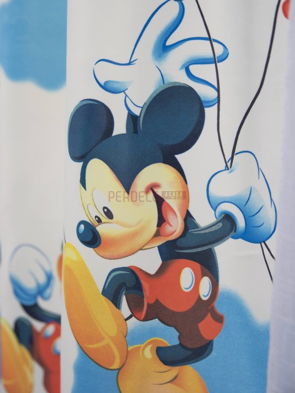 Draperie satin model pentru copii cu Mickey Mouse