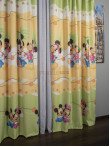 Draperie satin model pentru copii cu Mickey/Minnie Mouse