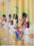Draperie satin model pentru copii cu Mickey/Minnie Mouse