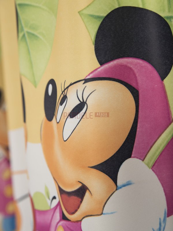 Draperie satin model pentru copii cu Mickey/Minnie Mouse