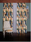 Draperie satin model romburi, multicolor
