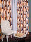 Draperie satin model zig-zag, multicolor