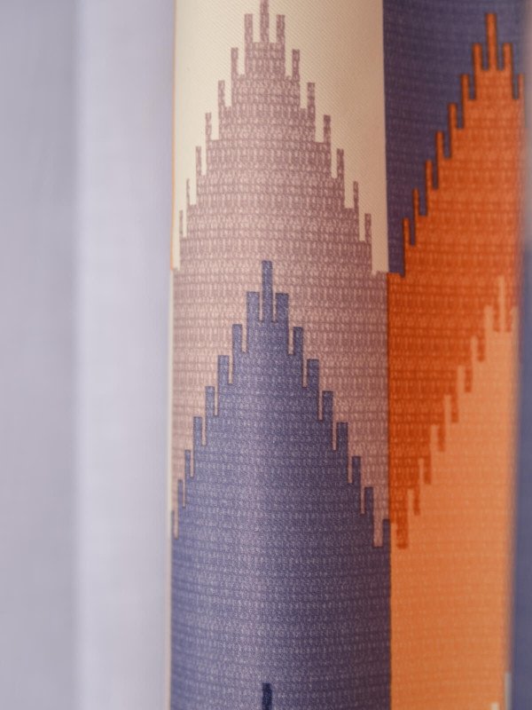 Draperie satin model zig-zag, multicolor