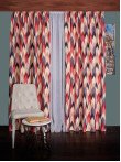 Draperie satin model zig-zag, multicolor