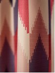 Draperie satin model zig-zag, multicolor
