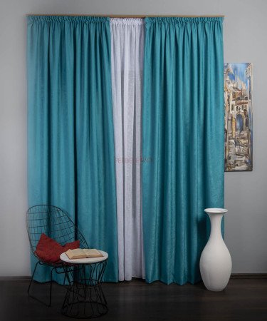 Draperie soft turqoise