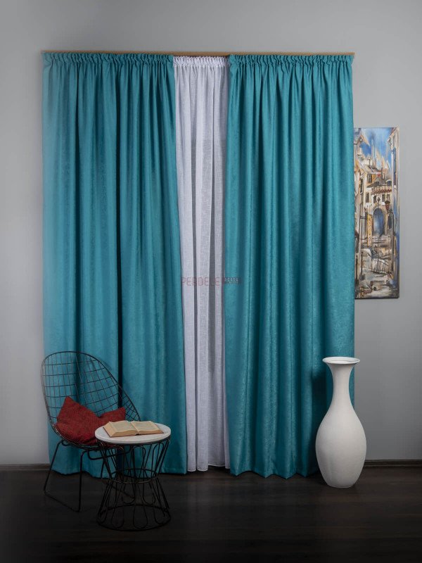 Draperie soft turqoise