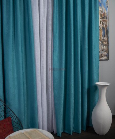 Draperie soft turqoise