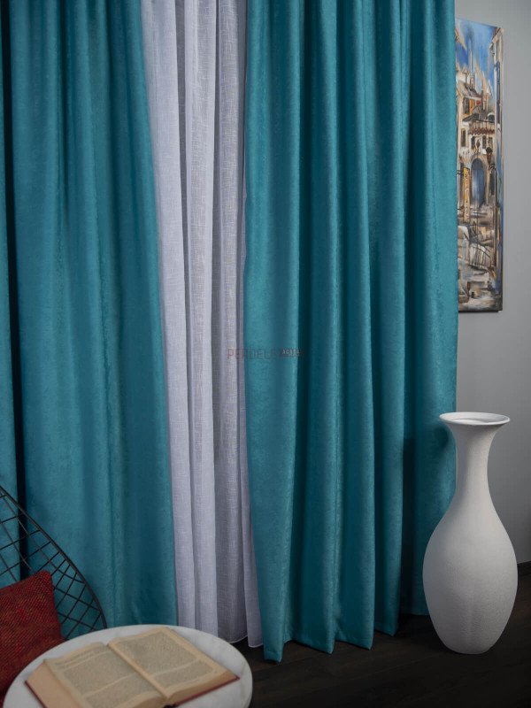 Draperie soft turqoise