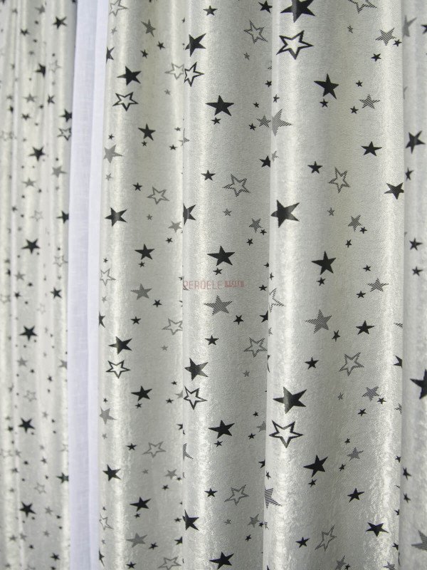 Draperie stelute gri,negru