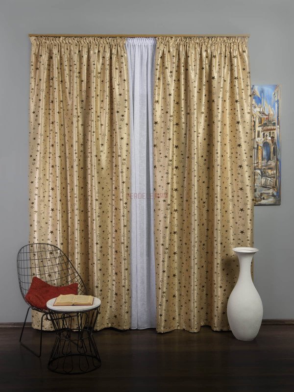 Draperie stelute maro