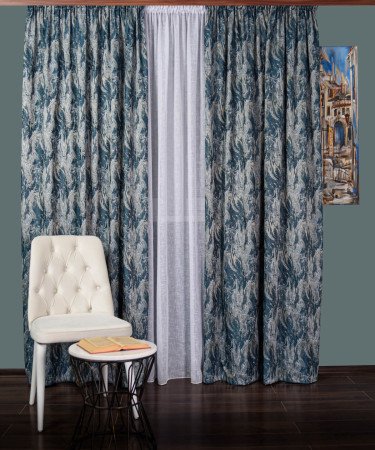 draperie tafta albastru/auriu/argintiu draperie tafta albastru/auriu/argintiu