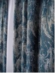 draperie tafta albastru/auriu/argintiu