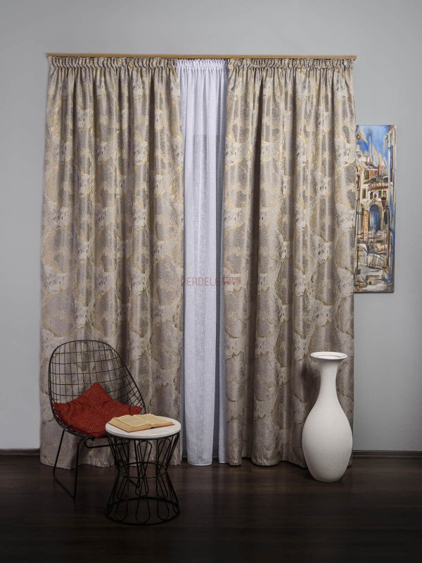 Draperie tafta bej,auriu,gri