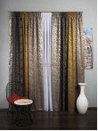 Draperie tafta, bej/gri/maro