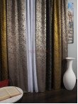 Draperie tafta, bej/gri/maro