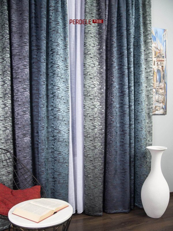 Draperie tafta,bleu,albastru,indigo