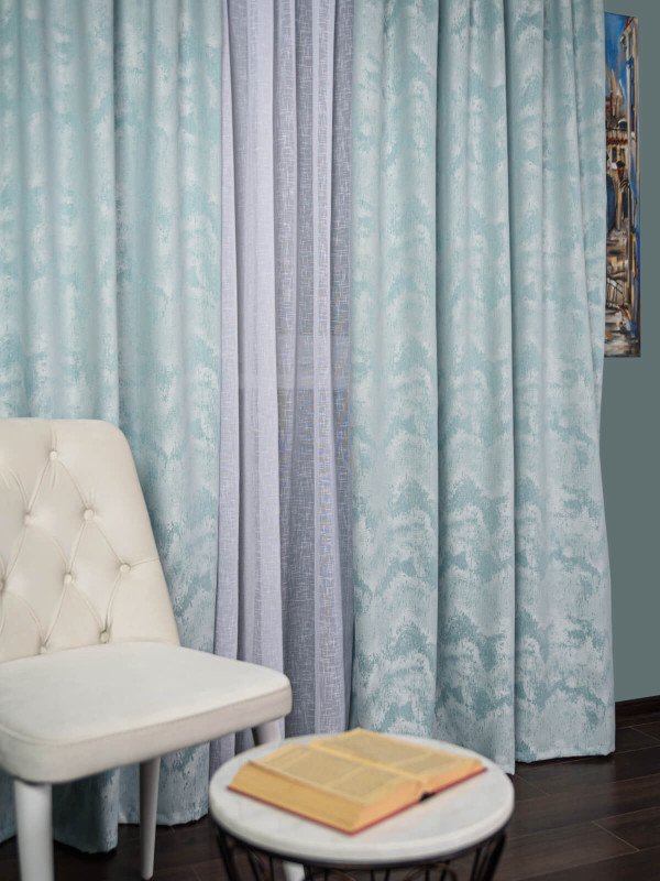 draperie tafta bleu/alb draperie tafta bleu/alb