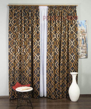 Draperie tafta wenge, auriu Draperie tafta wenge, auriu