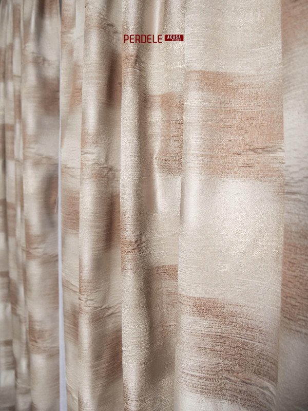 Draperie tafta brocard,crem/cappuccino