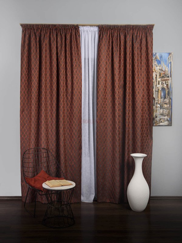 Draperie tafta gri,portocaliu
