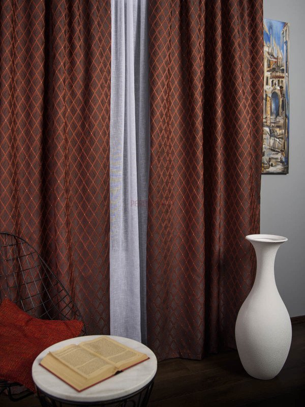 Draperie tafta gri,portocaliu