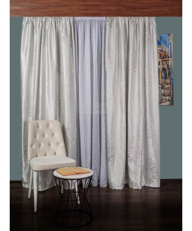 draperie tafta model baroc gri deschis draperie tafta model baroc gri deschis