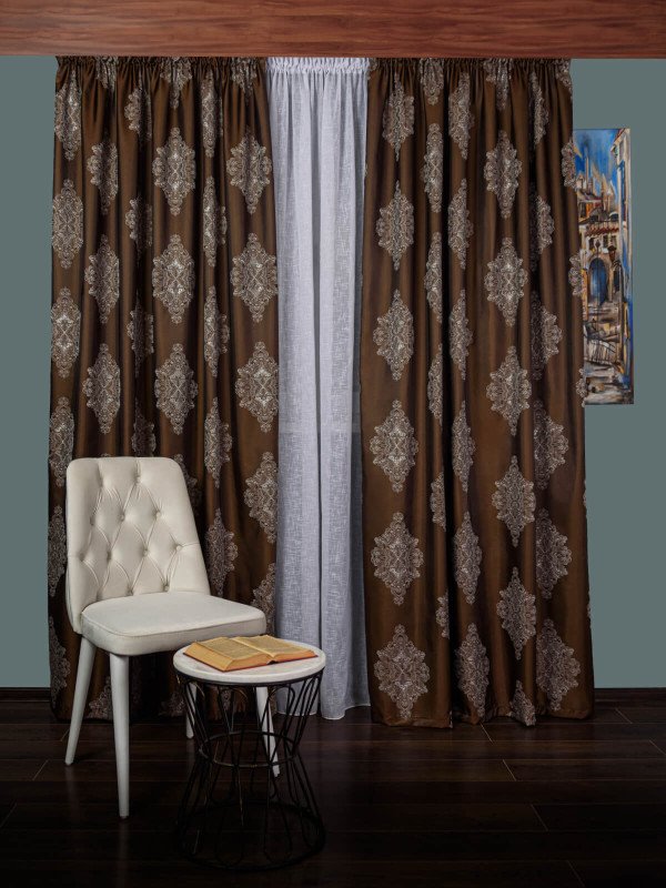draperie tafta model baroc maro