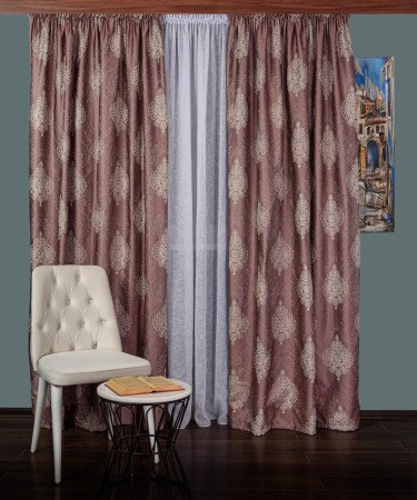 draperie tafta model baroc roz prafuit draperie tafta model baroc roz prafuit