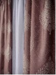 draperie tafta model baroc roz prafuit