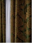 draperie tafta model baroc verde/mustar