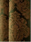 draperie tafta model baroc verde/mustar